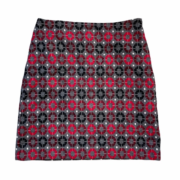 Talbots Dresses & Skirts - Talbots Red & Gray Knee Length Pencil Skirt 8